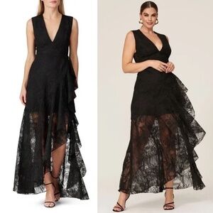 One33 Social Ruffle Palm Gown Size‎ 8